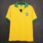 1957 Brazil Home Retro Soccer Jersey Pele Era Yellow