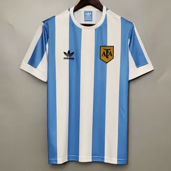 1978 Argentina Home Retro Soccer Jersey World Cup Champions