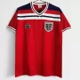 1982 England Away Retro Soccer Jersey Red Vintage World Cup