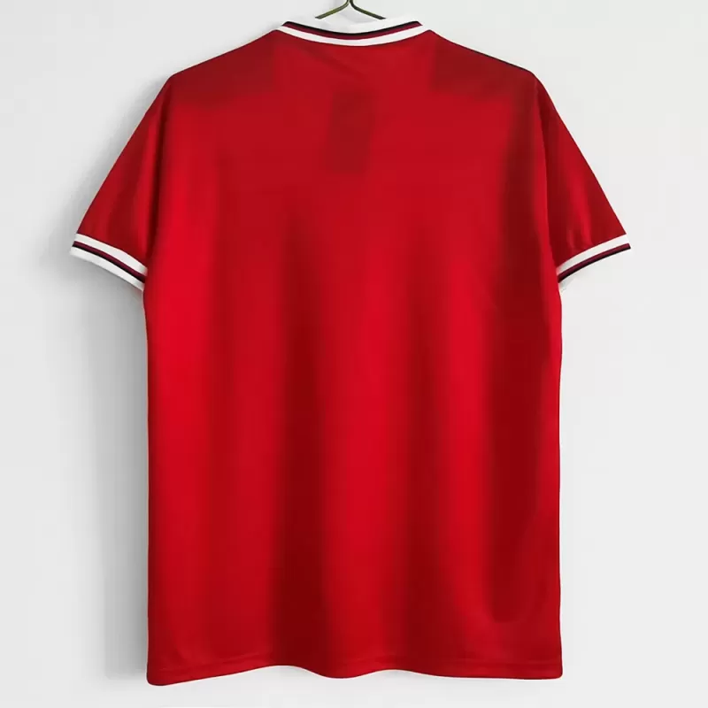 1982 England Away Retro Soccer Jersey Red Vintage World Cup