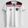 1982 England Home Retro Soccer Jersey White Vintage World Cup