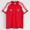 1982 Wales Away Retro Soccer Jersey Red White Stripe Vintage