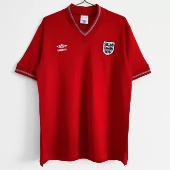 1984 1987 England Away Retro Soccer Jersey Red Vintage