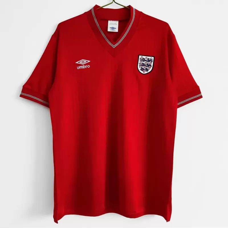 1984 1987 England Away Retro Soccer Jersey Red Vintage 1984 1987 England Away Retro Soccer Jersey Red Vintage