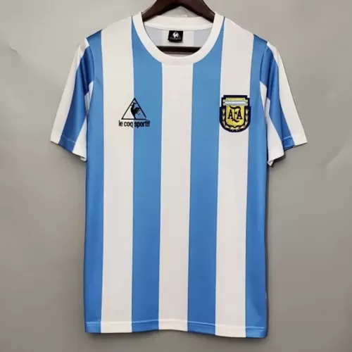 Step into greatness with the iconic Argentina Home Retro Jersey. A timeless piece for every true football fan.