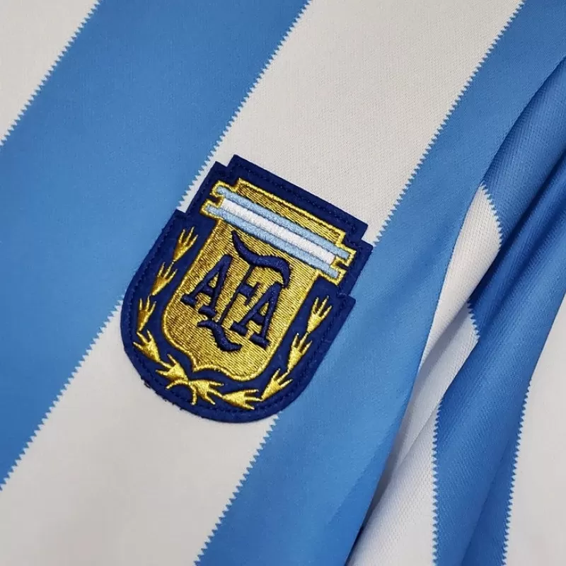 1986 Argentina Home Retro Soccer Jersey Mexico World Cup Maradona