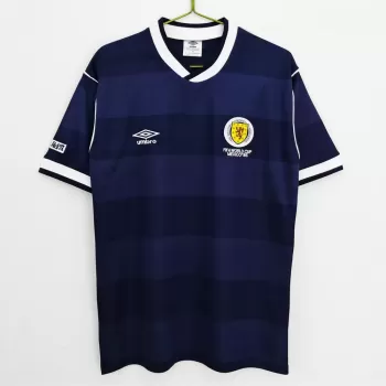 1987 1988 Scotland Home Retro Soccer Jersey Vintage Navy
