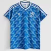 1988 Netherlands Away Retro Soccer Jersey White Blue Total Football