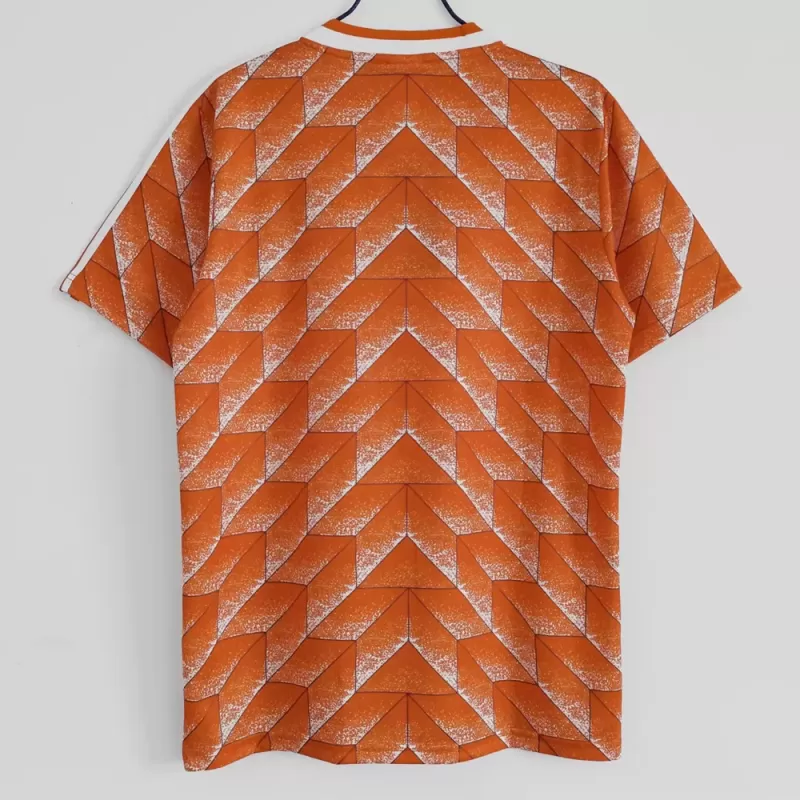 1988 Netherlands Home Retro Soccer Jersey Orange Geometric Vintage 1988 Netherlands Home Retro Soccer Jersey Orange Geometric Vintage