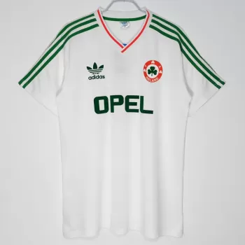 1990 1992 Iceland Away Retro Soccer Jersey White Vintage