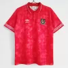 1990 1992 Wales Home Retro Soccer Jersey Red Vintage