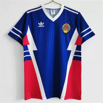 1990 1992 Yugoslavia Home Retro Soccer Jersey Blue Vintage