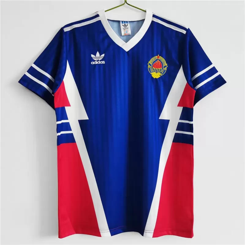 1990 1992 Yugoslavia Home Retro Soccer Jersey Blue Vintage 1990 1992 Yugoslavia Home Retro Soccer Jersey Blue Vintage