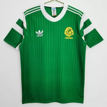 1990 Cameroon Home Retro Soccer Jersey World Cup Lions