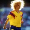 1990 Colombia Home Retro Soccer Jersey Valderrama Italia 90 Edition 1990 Colombia Home Retro Soccer Jersey Valderrama Italia 90 Edition