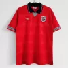1990 England Away Retro Soccer Jersey Red Italia 90 Vintage