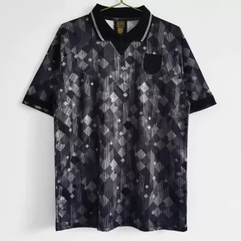 1990 England Black Out Retro Soccer Jersey Special Edition