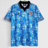 1990 England Third Retro Soccer Jersey Blue Diamonds Vintage