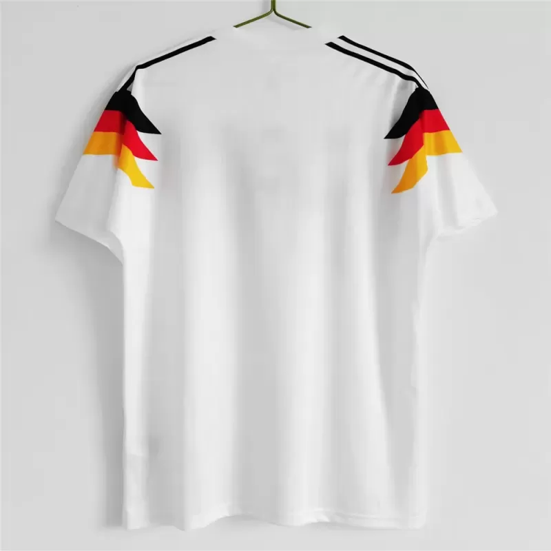 1990 Germany Home Retro Soccer Jersey World Cup Winners White 1990 Germany Home Retro Soccer Jersey World Cup Winners White