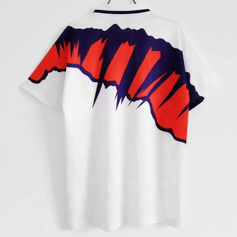 1991 1992 Scotland Away Retro Soccer Jersey White Purple Pattern