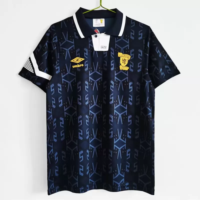 1992 1993 Scotland Home Retro Soccer Jersey Navy Purple Vintage