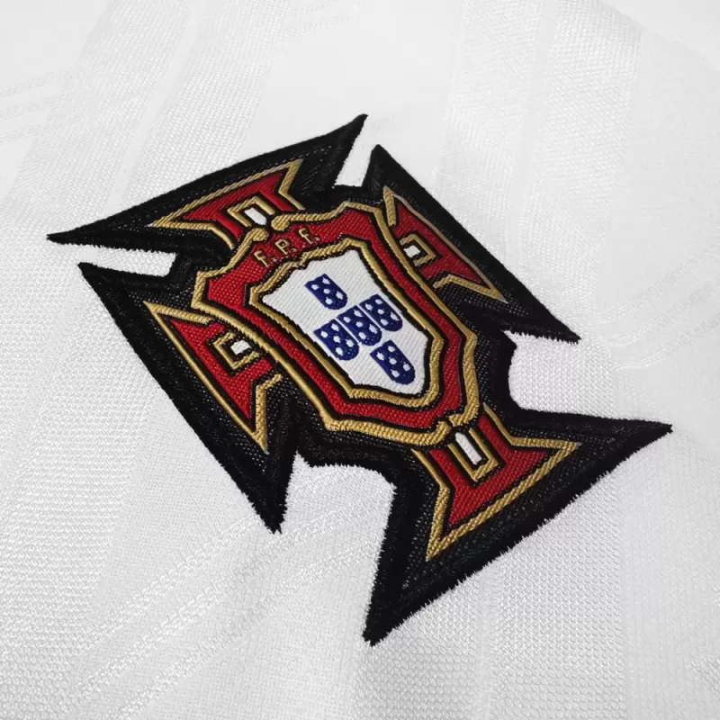 1992 1994 Portugal Away Retro Soccer Jersey White Vintage