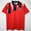 1992 England Away Retro Soccer Jersey Red Navy Vintage