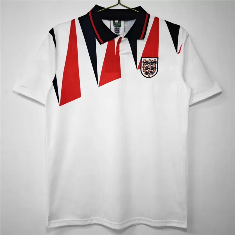 1992 England Home Retro Soccer Jersey White Geometric 1992 England Home Retro Soccer Jersey White Geometric