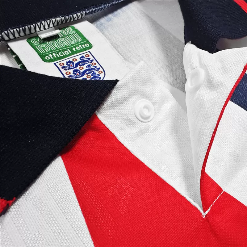 1992 England Home Retro Soccer Jersey White Geometric 1992 England Home Retro Soccer Jersey White Geometric