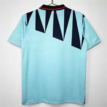 1992 England Third Soccer Jersey Light Blue Vintage
