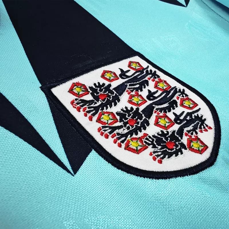 1992 England Third Soccer Jersey Light Blue Vintage 1992 England Third Soccer Jersey Light Blue Vintage