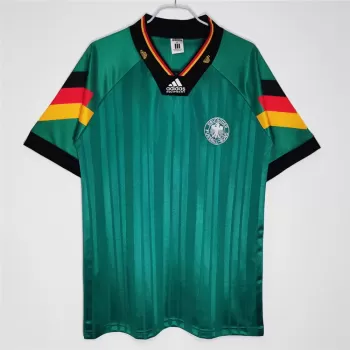 1992 Germany Away Retro Soccer Jersey Green Vintage