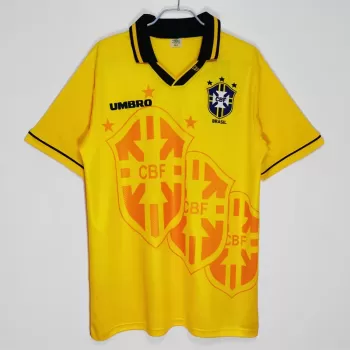 1993 1994 Brazil Home Retro Soccer Jersey World Cup USA 94