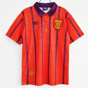 1993 1994 Scotland Away Retro Soccer Jersey White Salmon Pattern