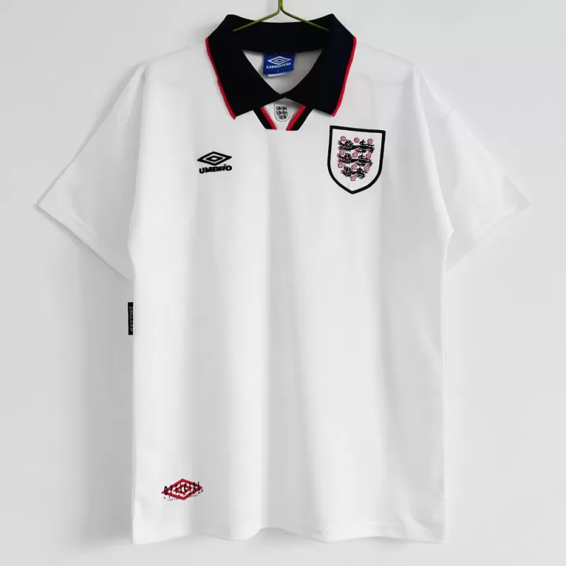 1994 1995 England Home Retro Soccer Jersey Classic White