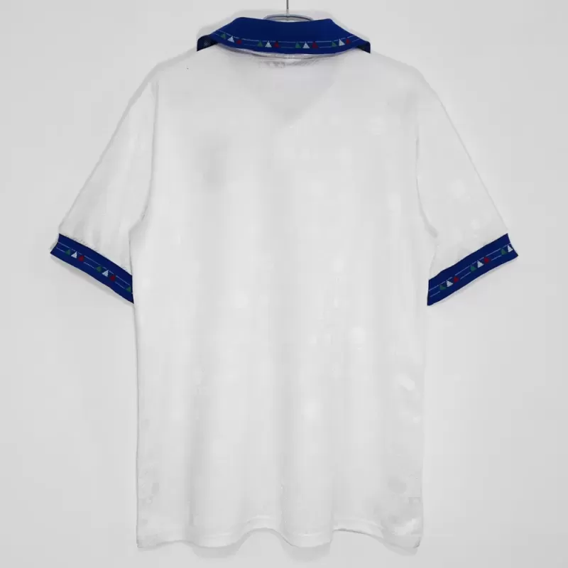 1994 1995 Italy Away Retro Soccer Jersey White Baggio Era 1994 1995 Italy Away Retro Soccer Jersey White Baggio Era