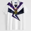 1994 1996 Scotland Away Retro Soccer Jersey White Navy Tartan 1994 1996 Scotland Away Retro Soccer Jersey White Navy Tartan