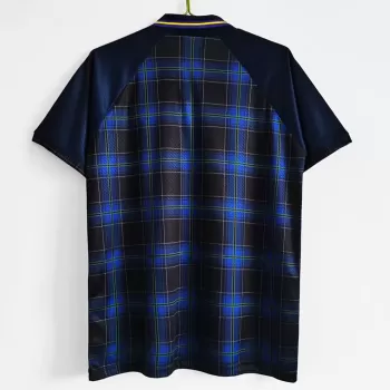 1994 1996 Scotland Home Retro Soccer Jersey Navy Tartan Vintage