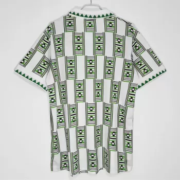 1994 Nigeria Away Retro Soccer Jersey White Vintage World Cup