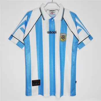1996 1997 Argentina Home Retro Soccer Jersey Vintage Sky Blue White