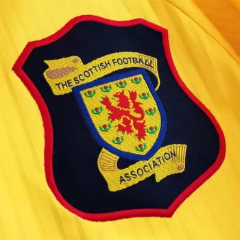 1996 1998 Scotland Away Retro Soccer Jersey White Yellow Navy