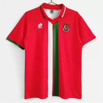 1996 1998 Wales Home Retro Soccer Jersey Red Navy Vintage