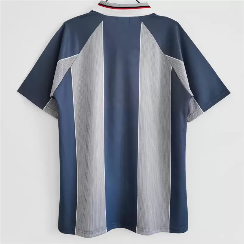 1996 England Away Retro Soccer Jersey Euro 96 Indigo Vintage