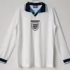 1996 England Home Retro Soccer Jersey Long Sleeve White Blue 1996 England Home Retro Soccer Jersey Long Sleeve White Blue