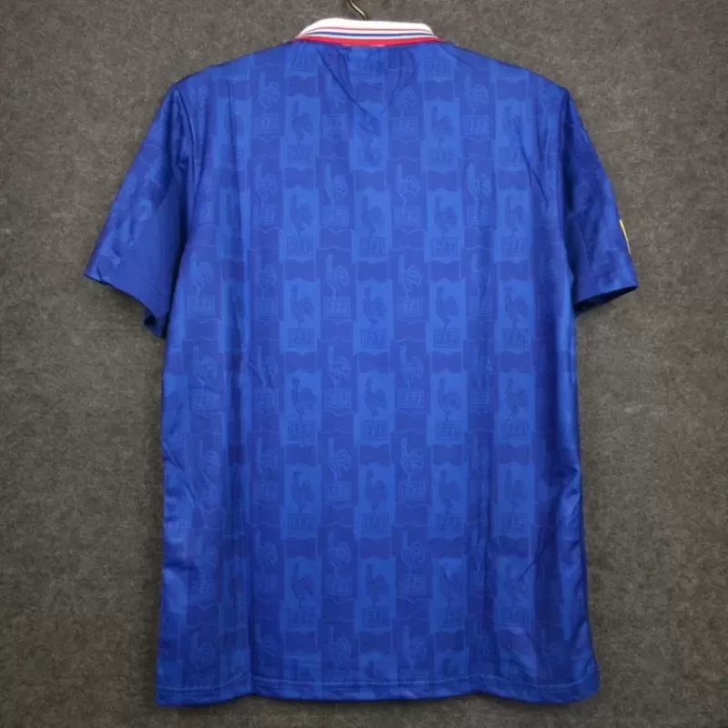 1996 France Home Retro Soccer Jersey Blue Vintage Euro 96 1996 France Home Retro Soccer Jersey Blue Vintage Euro 96