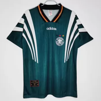 1996 Germany Away Retro Soccer Jersey Green Euro 96