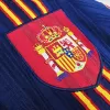 1996 Spain Away Retro Soccer Jersey White Navy Vintage Kit
