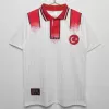 1996 Turkey Away Retro Soccer Jersey White Vintage