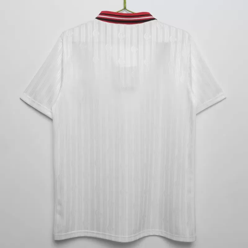 1996 Turkey Away Retro Soccer Jersey White Vintage