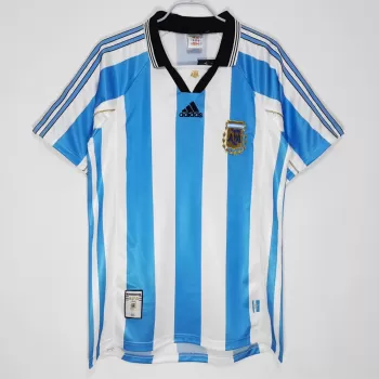 1998 1999 Argentina Home Retro Soccer Jersey Vintage World Cup Kit